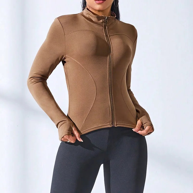 2024 New Yoga Coat Short Sports Jacket WOMEN&
