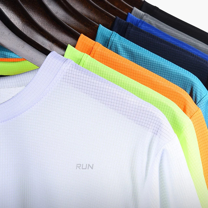 Summer Mens Quick Dry Running Bodybuilding Shirts Sport Gym t Shirt