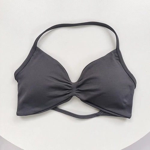 Women's High-Support Lace-Up Sports Bra - Thin-Strap Camisole,